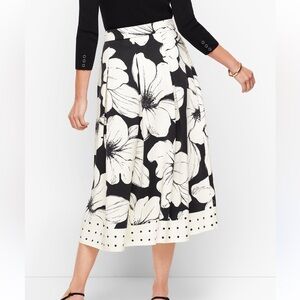 Talbots Primrose Dot Pleated Skirt